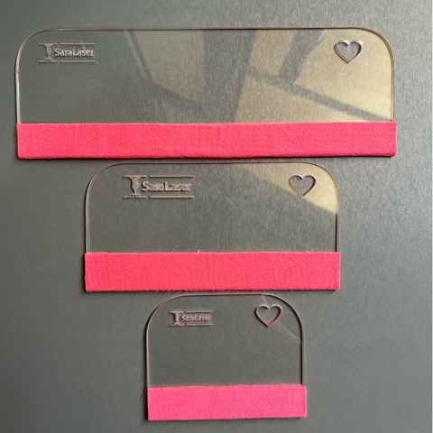 (9, 15 e 22cm) - KIT Espátula com Feltro para aplicação / vinil adesivo / papeis