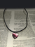 Collar Corazón violeta degradé