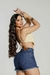 Imagem do Shortinho Jeans Feminino 100% Algodão Trabalhado