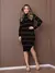 Vestido Midi Manga Longa Listrado De Tricot Modal - loja online