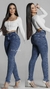 Calça Jeans Modeladora Premium Meia Barra Desfiada - Kaôa Jeans - MiGaRa World