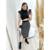 Saia Tricot Listrada Fenda Lateral Midi (ANDREIA) - loja online