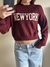 Sweater New York Cherry - Muy Mona Tienda