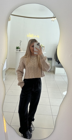 Sweater Trenzado Crop en internet