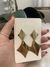 Brinco Formas Geométricas com Pingente na Zirconia Dourado