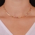 Choker Riviera Multicolor no Dourado