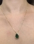Colar Gota Verde com Zircônias em Volta
