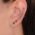 Brinco EAR CUFF com Piercing Zirconias Multicolor