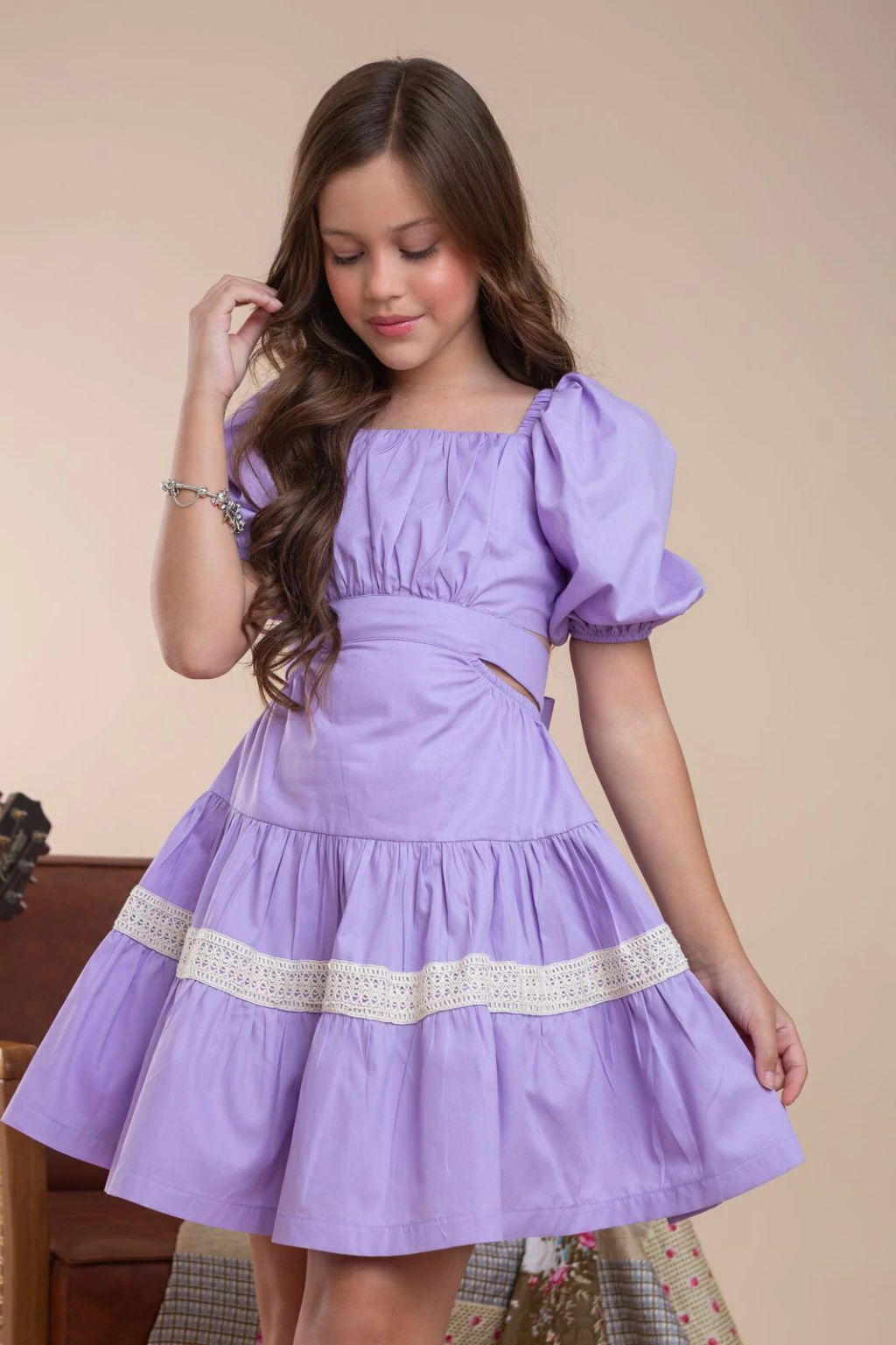 Vestido Flor Lavanda