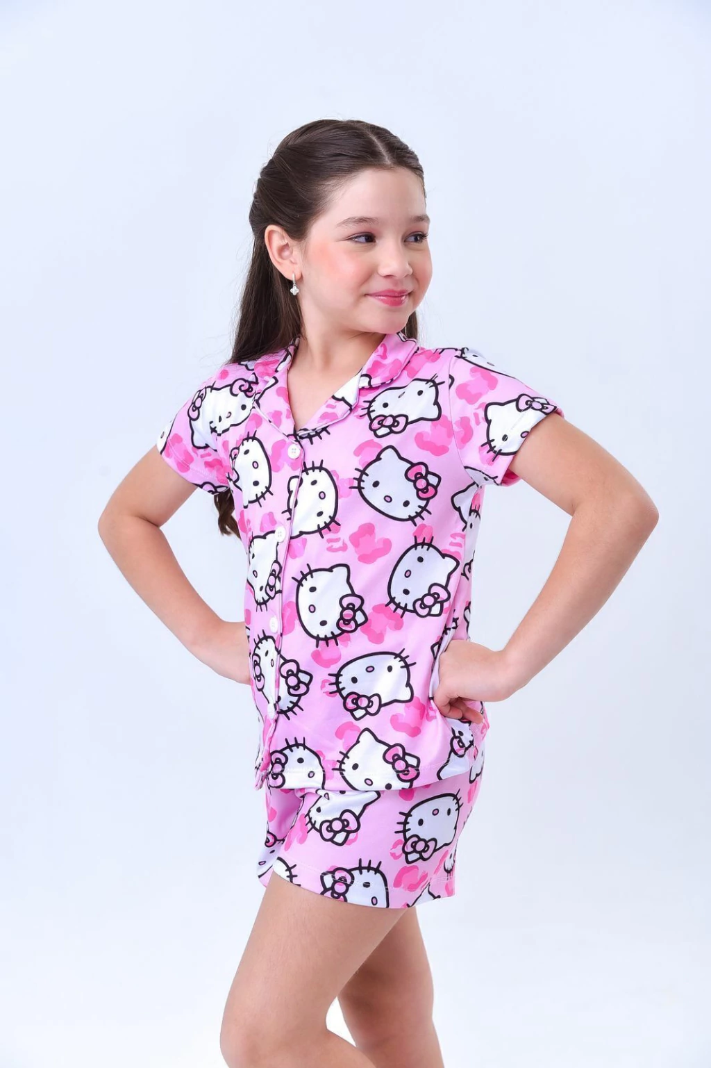 Pijama Hello Kitty Animal Print Rosa
