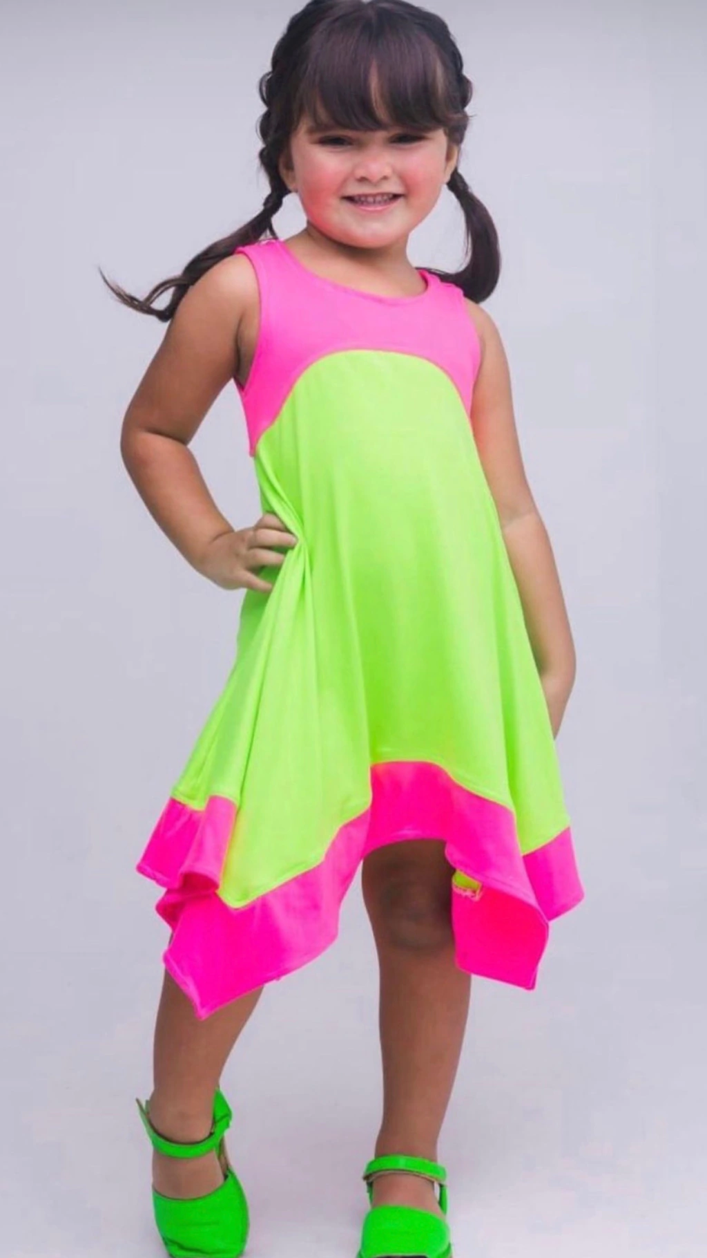Vestido Neon Bicolor