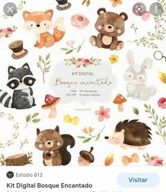 Arquivo Digital Clipart Animais do bosque - comprar online