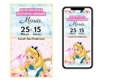 Convite Digital Alice no pais das maravilhas - comprar online
