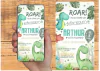 Convite Digital Dinossauro verde - comprar online