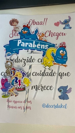 Arquivo Digital Topo Topper De Bolo Aniversário Galinha Pintadinha - comprar online