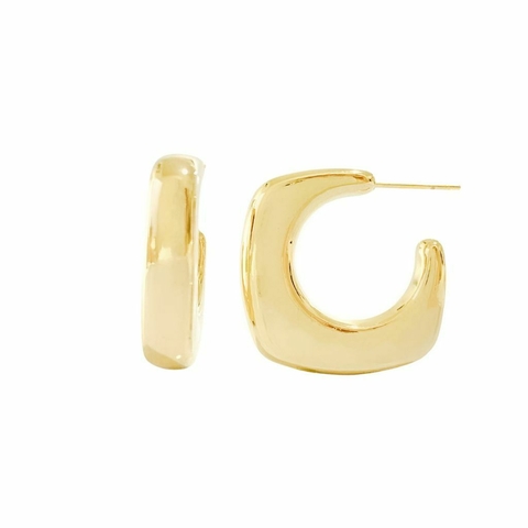 Brinco argola quadrado