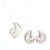 Conjunto concha prata