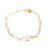 Pulseira elos corações com dois corações