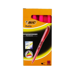 CANETA MARCADOR DE TEXTO FLUORESCENTE MARKING ROSA UNI 871362 BIC@
