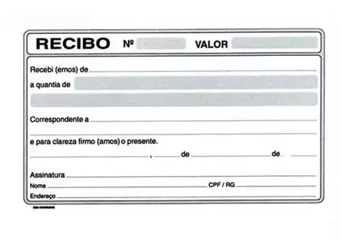 RECIBO COMERCIAL S/ CANHOTO 50 FL 89X140MM SD