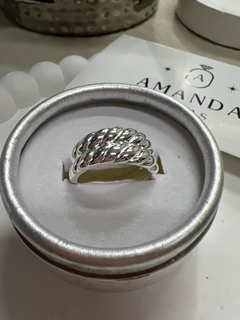 ANILLO SOGA DOBLE PLATEADO - comprar online