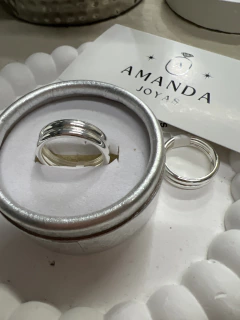 ANILLO DOBLE PLATEADO en internet