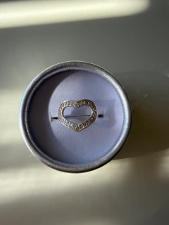 ANILLO DE PLATA CORAZON BRILLANTE