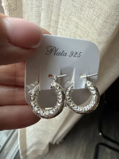 ARGOLLAS DE PLATA FACETADAS