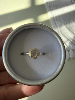 ANILLO DE PLATA FLOR CRISTAL