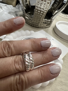 ANILLO SOGA DOBLE PLATEADO en internet