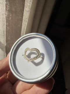ANILLO DE PLATA CORAZON BRILLANTE - comprar online