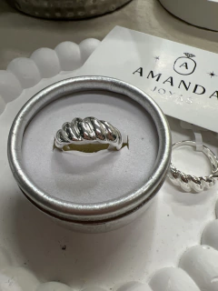 ANILLO SOGA PLATEADO