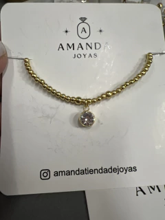 PULSERA BOLITAS CON CUBÍC