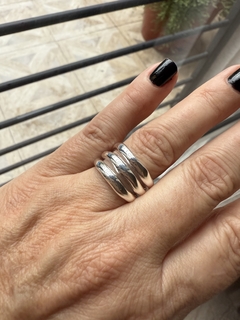ANILLO TRIPLE PLATEADO