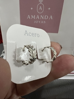 AROS JULIA DE ACERO BLANCO - comprar online