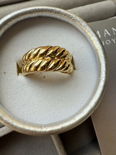 ANILLO DOBLE SOGA DORADO - comprar online