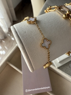 PULSERA VC DORADO Y ÁMBAR