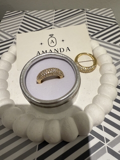 ANILLO SHINE DORADO - Amanda Joyas