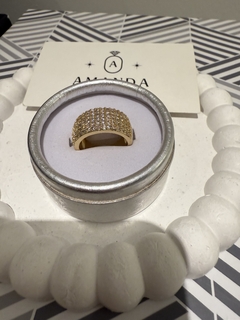 ANILLO SHINE ANCHO DORADO