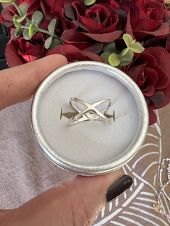 ANILLO CRUZADO DE PLATA