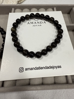 PULSERA ELASTIZADA NEGRA Y GRIS