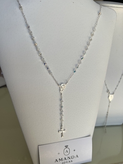 ROSARIO DE CRISTAL Y PLATA - comprar online