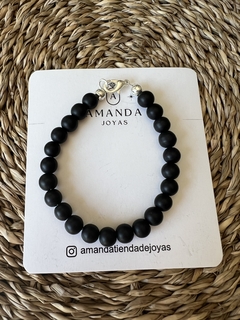 PULSERA BOLITAS NEGRA