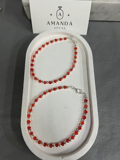 TOBILLERA CRISTAL ROJA - comprar online