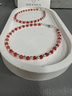 TOBILLERA CRISTAL ROJA
