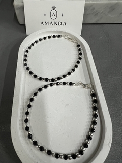 TOBILLERA CRISTAL NEGRO - comprar online