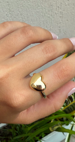 ANILLO CORAZÓN DORADO