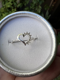 ANILLO CORAZÓN BRILLANTE - comprar online