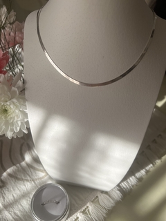 COLLAR DE PLATA CHATO REVERSIBLE - comprar online