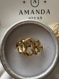 ANILLO DE ACERO ANDREA DORADO